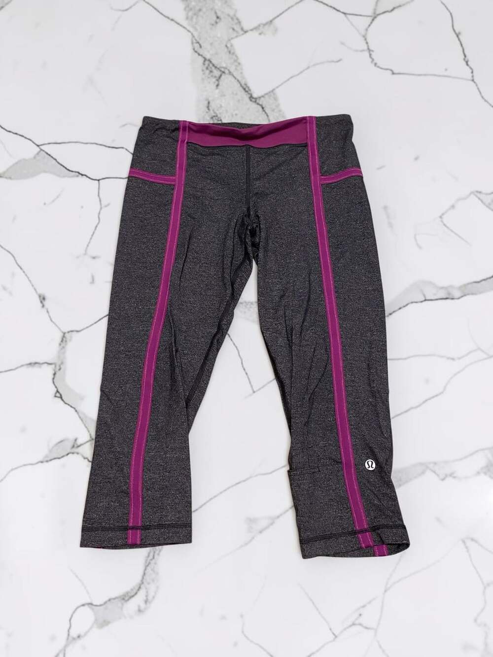 Lululemon Purple And Heathered Black Leggings